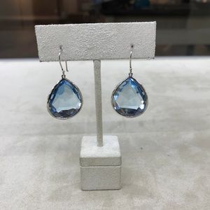 Ippolita large blue topaz sterling silver earrings